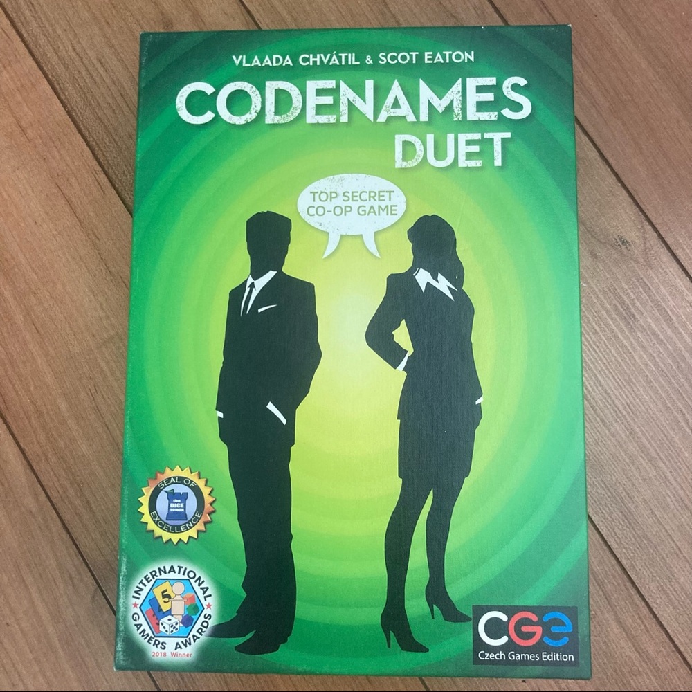 Codenames Duet Strategy Game for Two Players